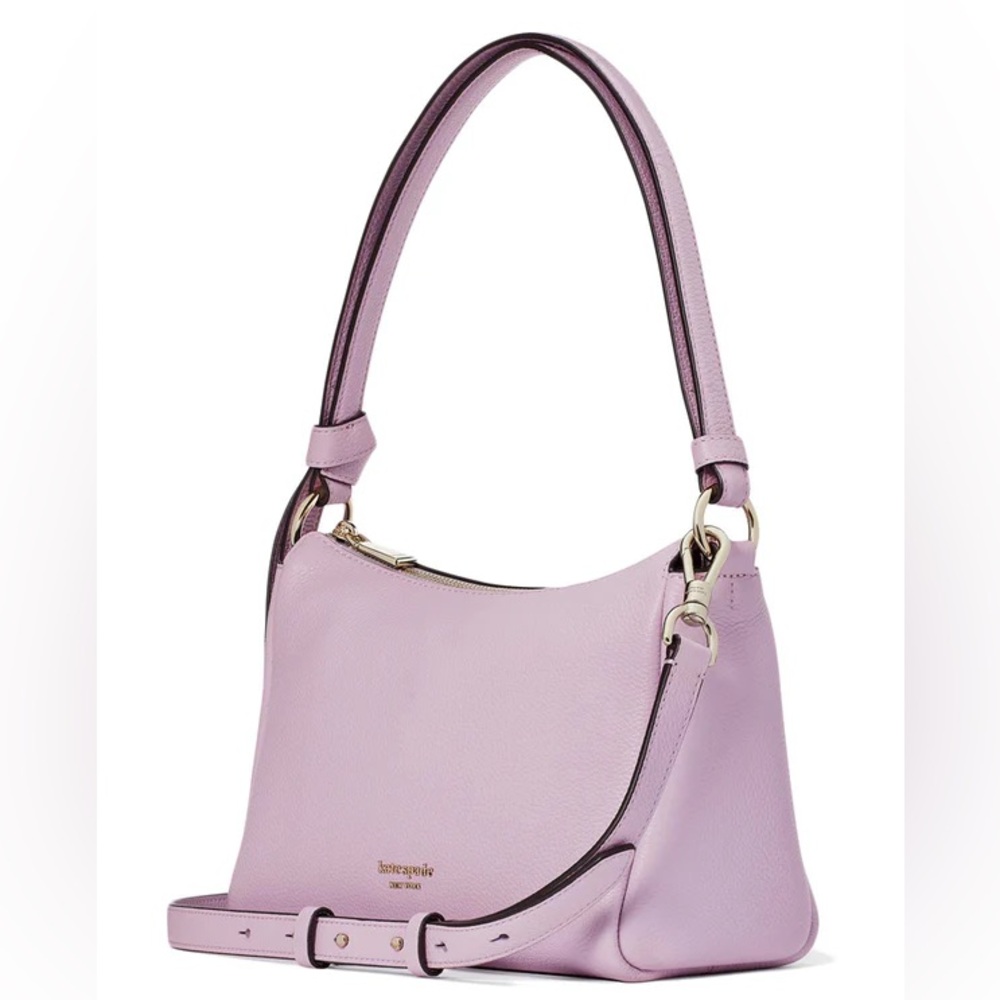 Kate Spade Knott Pebbled Leather Shoulder Bag - Violet Mist - Picture 2 of 8